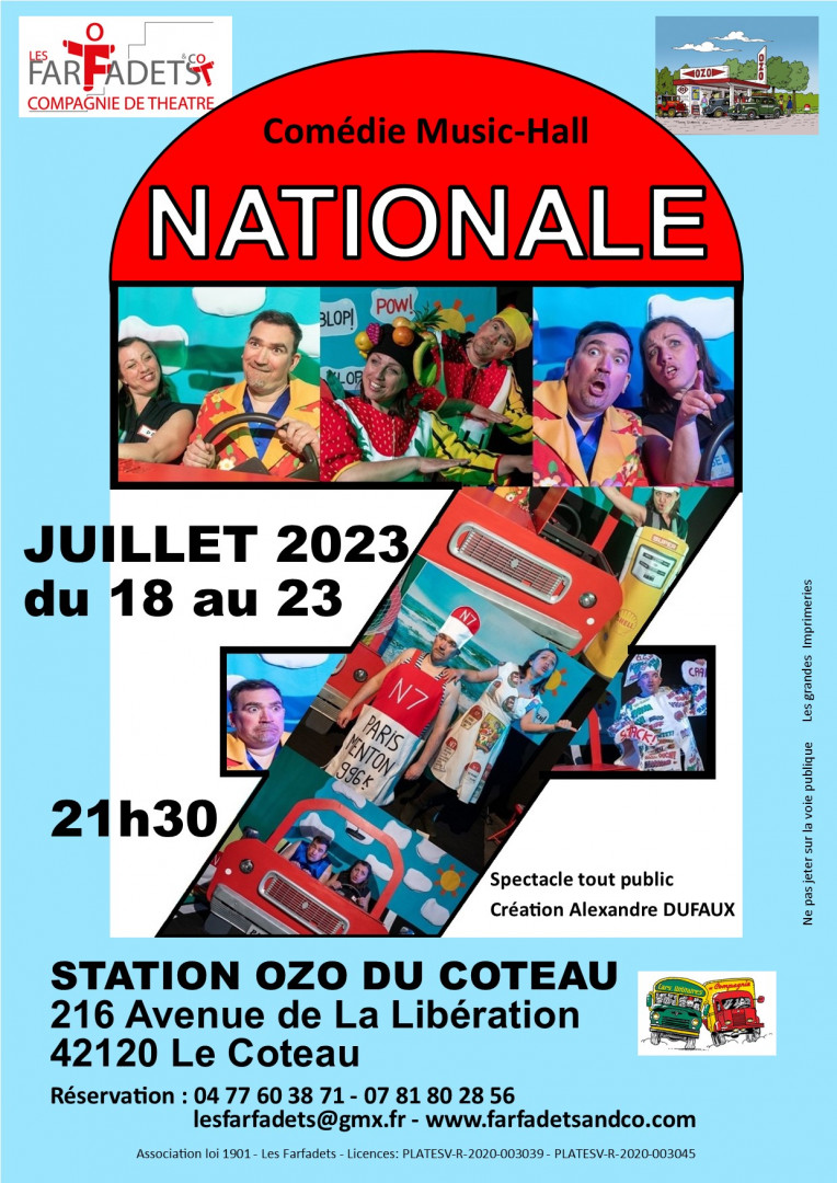 Affiche spectacle Nationale 7 Juillet 2023 recto